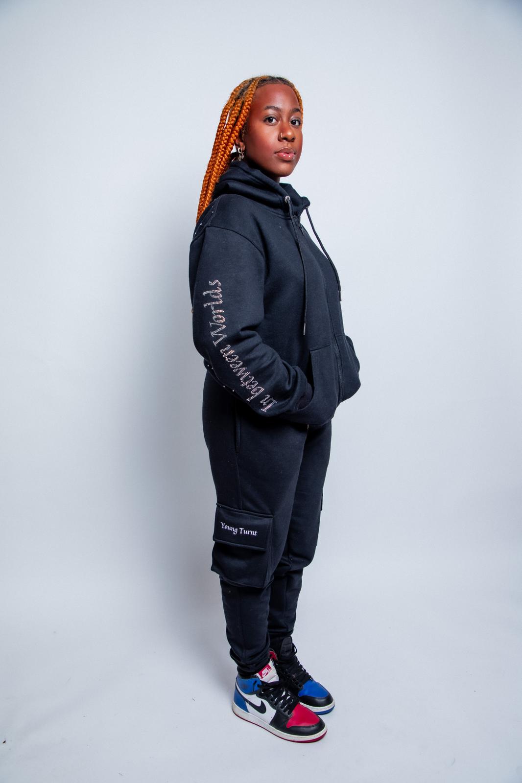 Black “In between worlds” Sweatsuit