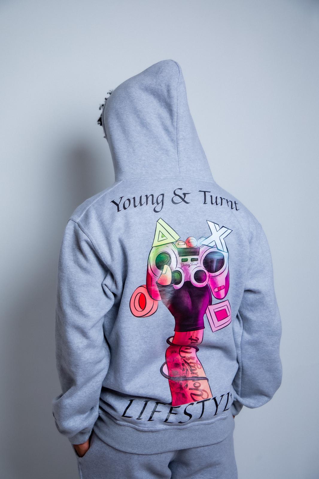 Grey “ Life is a game, take control” Sweatsuit