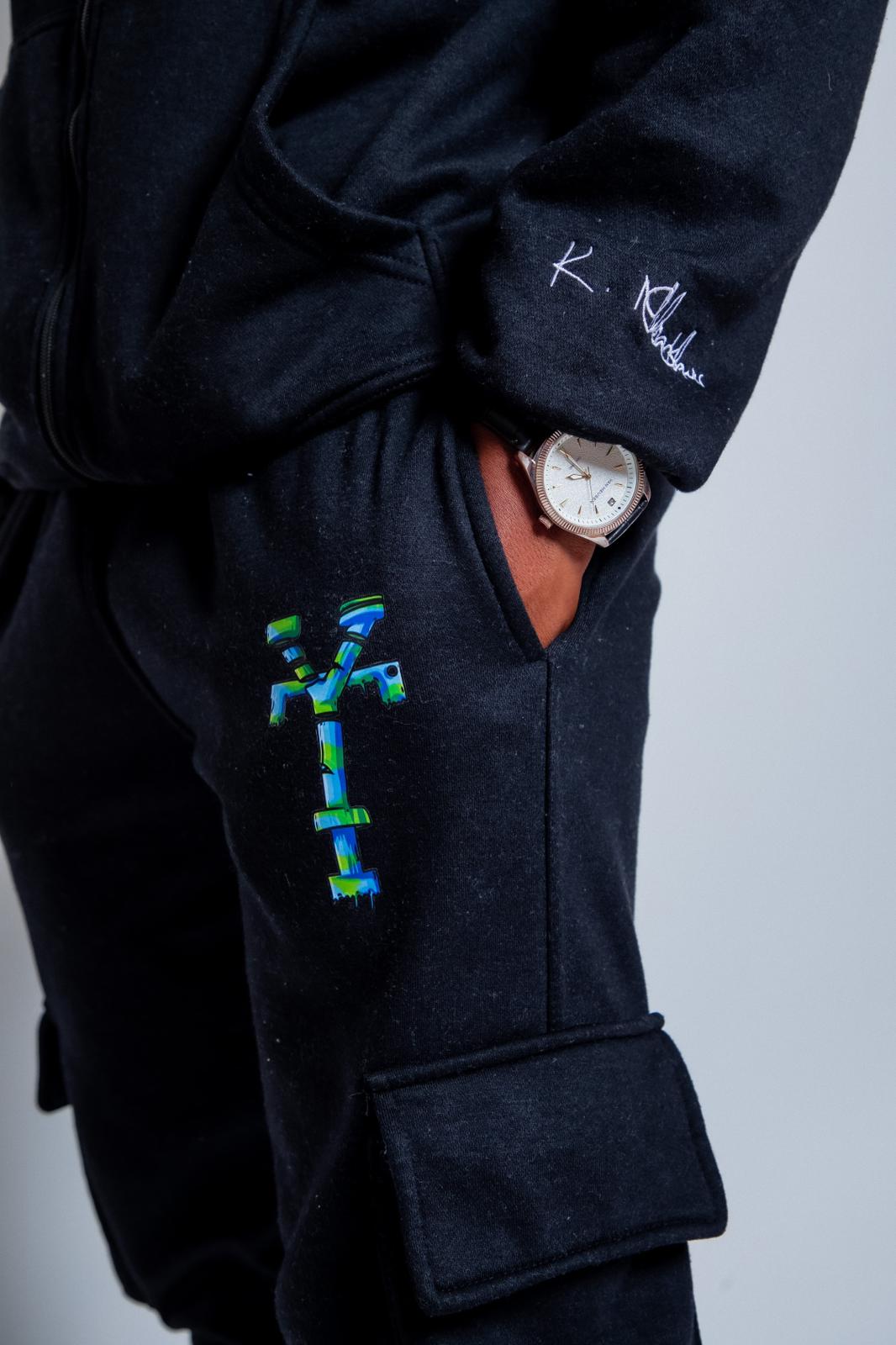 Black “In between worlds” Sweatsuit